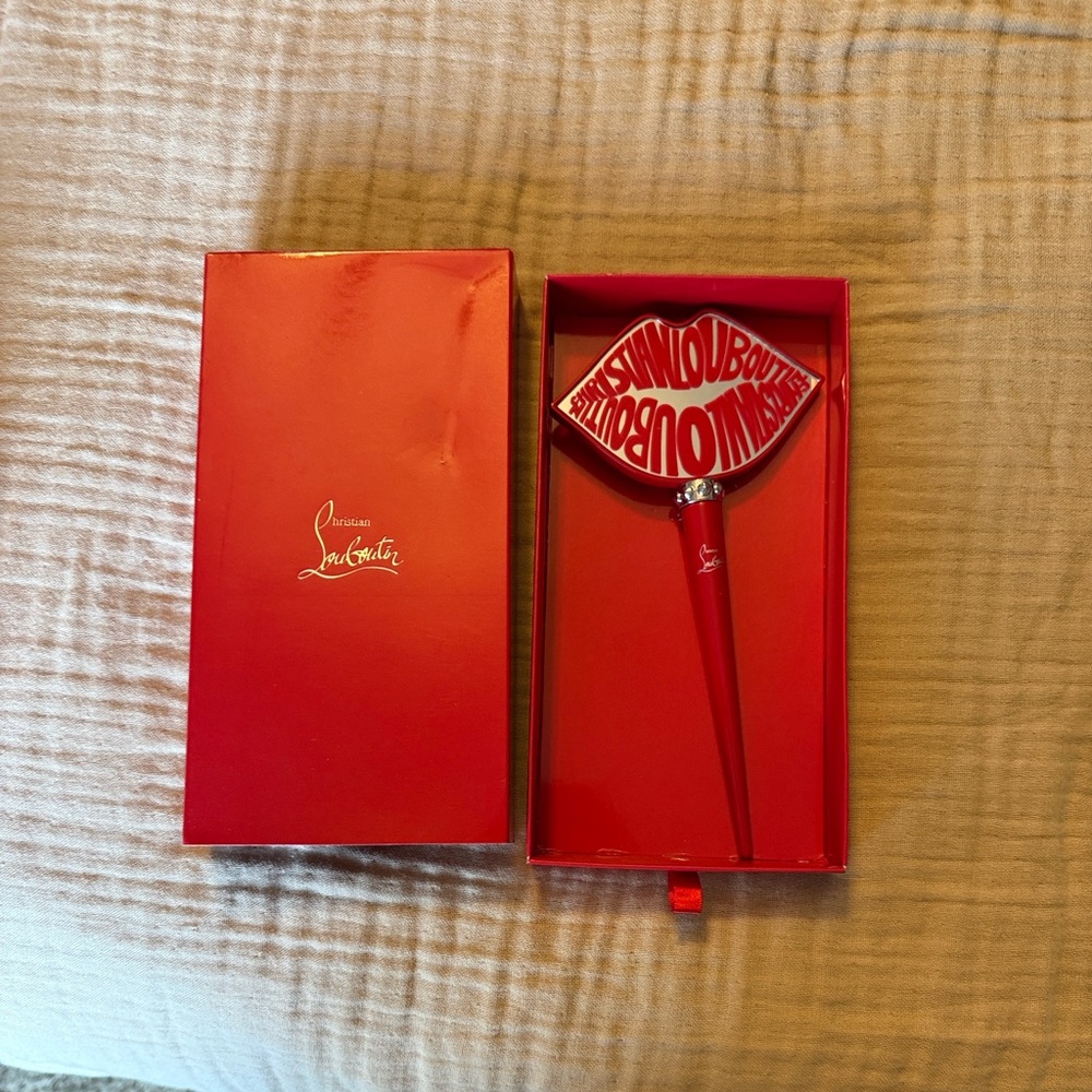 Christian Louboutin Red Lip-Shaped Mirror